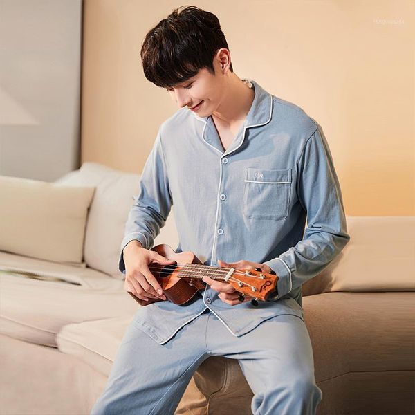 men's sleepwear 2021 pajamas spring autumn summer cotton home wear, Black;brown
men's sleepwear 2021 pajamas spring autumn summer cotton home wear, Black;brown