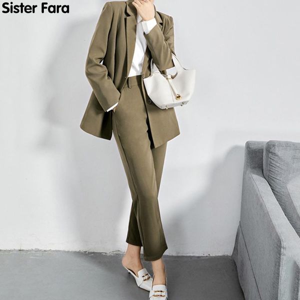 sister fara spring double breasted loose blazer women's two piece suit+autumn high waist casual trouser summer woman 2 pieces pants, White
sister fara spring double breasted loose blazer women's two piece suit+autumn high waist casual trouser summer woman 2 pieces pants, White