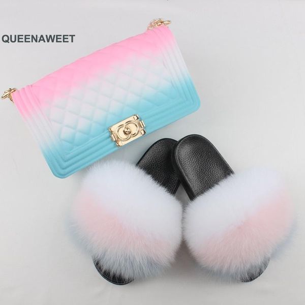 slippers women fur slides summer flat flip-flops mixed-color jelly purses set drop hand bags fashion fluffy sandals, Black
slippers women fur slides summer flat flip-flops mixed-color jelly purses set drop hand bags fashion fluffy sandals, Black