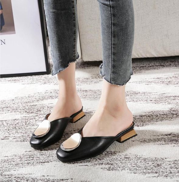 slippers women flat slip on mules brand 2021 fashion luxury metal genuine leather slides loafers plus size 34-43, Black
slippers women flat slip on mules brand 2021 fashion luxury metal genuine leather slides loafers plus size 34-43, Black
