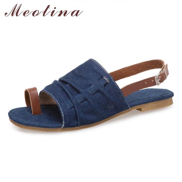 meotina summer sandals women shoes fashion pleated flat buckle denim open toe casual female 2021 blue big size 34-43, Black
meotina summer sandals women shoes fashion pleated flat buckle denim open toe casual female 2021 blue big size 34-43, Black