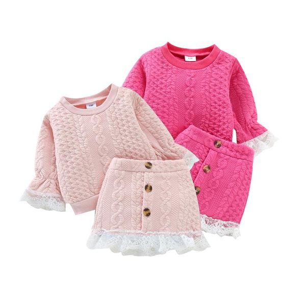clothing sets 2 pieces kids suit set, lace trim round neck long sleeve sweater+ high waist skirt for toddler girls, 3 months-3 years, White
clothing sets 2 pieces kids suit set, lace trim round neck long sleeve sweater+ high waist skirt for toddler girls, 3 months-3 years, White