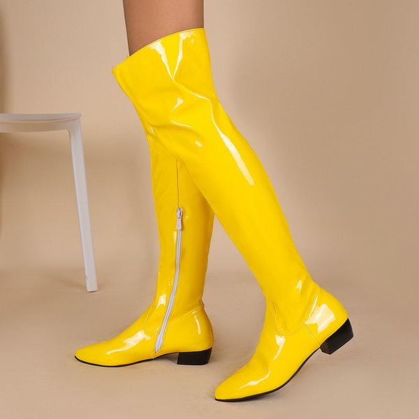 boots patetn pu leather women comfortable low heel long pointed toe zipper autumn winter woman's shoes big size, Black
boots patetn pu leather women comfortable low heel long pointed toe zipper autumn winter woman's shoes big size, Black