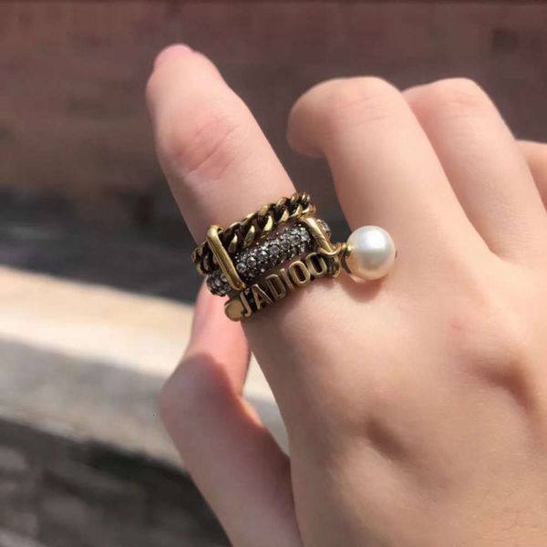 worn d family women's cd letter single ring fashion diamond inlaid three layer pearl temperament versatile hand accessories, Black
worn d family women's cd letter single ring fashion diamond inlaid three layer pearl temperament versatile hand accessories, Black