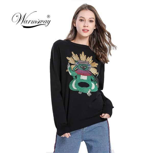 novelty animal patchwork embroidery long sleeve black sweater women knitted o-neck knit pullover jumper c-212 210522, White;black
novelty animal patchwork embroidery long sleeve black sweater women knitted o-neck knit pullover jumper c-212 210522, White;black