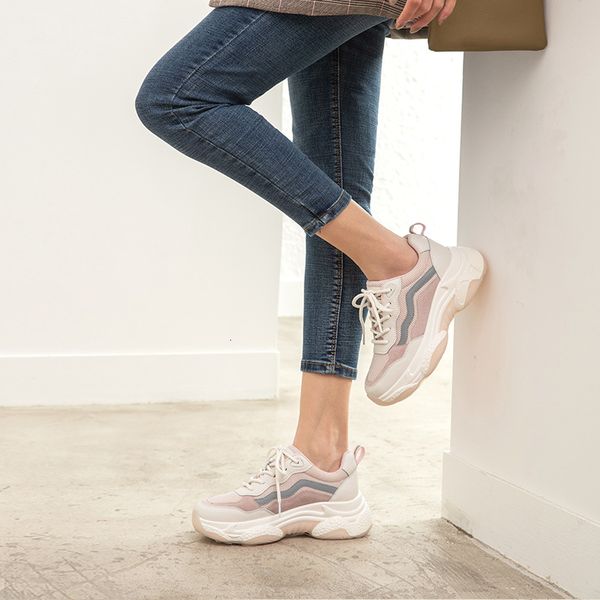 dress shoes chunky sneakers women mesh cow leather mixed colors lace-up closure thick sole ladies casual shoes handmade 29359, Black
dress shoes chunky sneakers women mesh cow leather mixed colors lace-up closure thick sole ladies casual shoes handmade 29359, Black