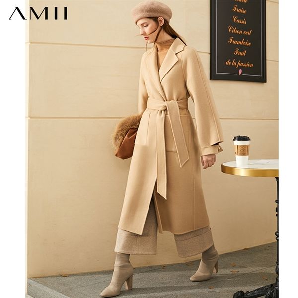 minimalism winter jacket female temperament solid lapel belt double-sided wool coat women 12030336 210527, Black
minimalism winter jacket female temperament solid lapel belt double-sided wool coat women 12030336 210527, Black