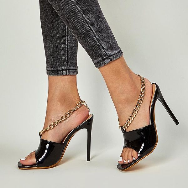 sandals fashion square toe chain women plus size 42 peep ladies slippers stiletto high heels slides casual shoes for, Black
sandals fashion square toe chain women plus size 42 peep ladies slippers stiletto high heels slides casual shoes for, Black