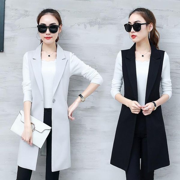 women's vests fashion waistcoat women plus-size for womens 2021 long vest autumn clothing sleeveless coat product k3833, Black;white
women's vests fashion waistcoat women plus-size for womens 2021 long vest autumn clothing sleeveless coat product k3833, Black;white