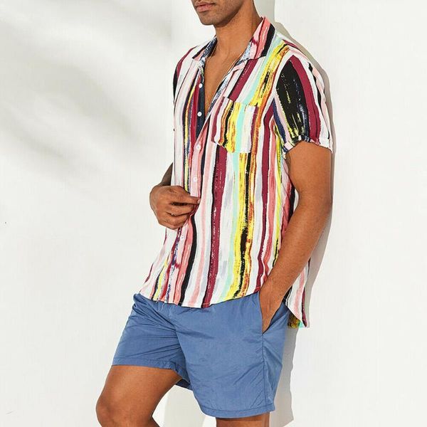 Men's Shirts Fashion Mens Hawaiian Summer Short Stripe Colorful Shirt Button Down Regular Fit Beach Camp Blouse A17Z, White;black
Men's Shirts Fashion Mens Hawaiian Summer Short Stripe Colorful Shirt Button Down Regular Fit Beach Camp Blouse A17Z, White;black