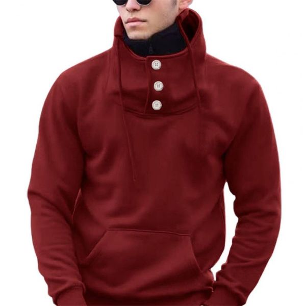 men's sweaters skin-friendly solid color men pullover long sleeve autumn winter turtleneck buttons casual sweatshirt streetwear for out, White;black
men's sweaters skin-friendly solid color men pullover long sleeve autumn winter turtleneck buttons casual sweatshirt streetwear for out, White;black
