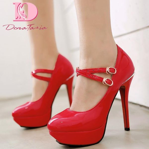 doratasia brand female 2021 spring platform pumps thin high heels buckle women office party wedding shoes woman dress, Black
doratasia brand female 2021 spring platform pumps thin high heels buckle women office party wedding shoes woman dress, Black