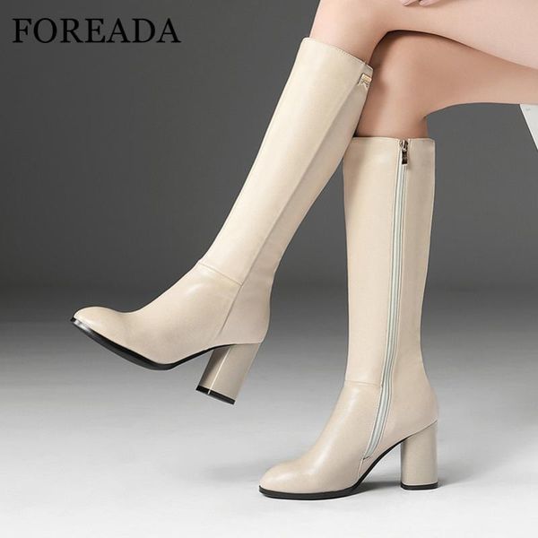 boots foreada real leather knee high heel woman thick shoes zip rivet female long autumn winter beige 43, Black
boots foreada real leather knee high heel woman thick shoes zip rivet female long autumn winter beige 43, Black