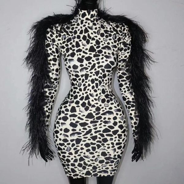 casual dresses fashion leopard print feather long sleeve women short dress skinny nightclub bar prom party one piece stage costume, Black;gray
casual dresses fashion leopard print feather long sleeve women short dress skinny nightclub bar prom party one piece stage costume, Black;gray
