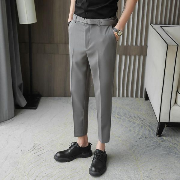 men's suits & blazers business formal wear dress suit pants men clothes simple all match straight office trousers with belt streetwear, White;black
men's suits & blazers business formal wear dress suit pants men clothes simple all match straight office trousers with belt streetwear, White;black