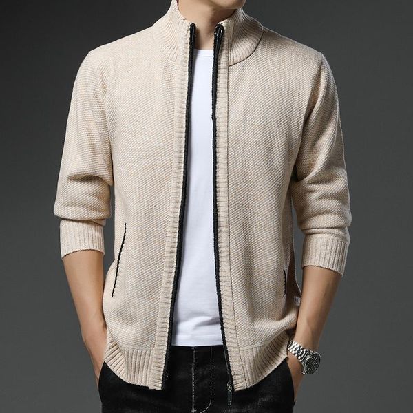 men's sweaters sweater coat autumn/winter fleece warm wool cardigan inclined pocket zipper jacket fashion wear, White;black
men's sweaters sweater coat autumn/winter fleece warm wool cardigan inclined pocket zipper jacket fashion wear, White;black