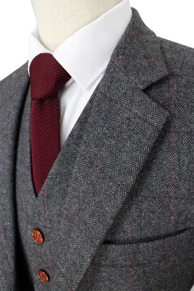 men's suits & blazers retro grey wool herringbone tweed british style custom made mens suit tailor slim fit blazer wedding for men 3 pi, White;black
men's suits & blazers retro grey wool herringbone tweed british style custom made mens suit tailor slim fit blazer wedding for men 3 pi, White;black
