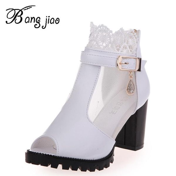women elegant high heels sandals summer vacation lace thick air mesh party shoes sandalia feminina, Black
women elegant high heels sandals summer vacation lace thick air mesh party shoes sandalia feminina, Black