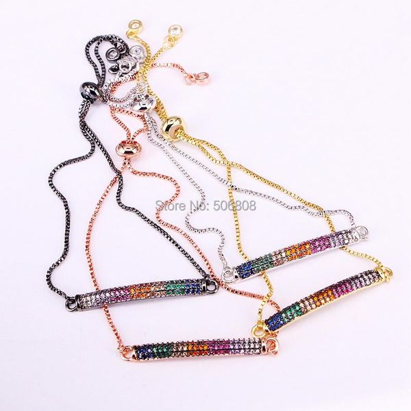 charm bracelets 6pcs, crystal zirconia curved bar connector bracelets, rainbow cz stone adjustable chain bracelet, fashion jewelry, Golden;silver
charm bracelets 6pcs, crystal zirconia curved bar connector bracelets, rainbow cz stone adjustable chain bracelet, fashion jewelry, Golden;silver