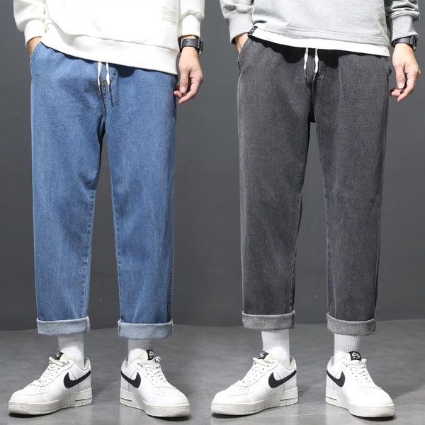 men's jeans 4 colors 2021 autumn men loose fit harem fashion casual cotton straight-leg denim anke-length pants male brand gray, Blue
men's jeans 4 colors 2021 autumn men loose fit harem fashion casual cotton straight-leg denim anke-length pants male brand gray, Blue