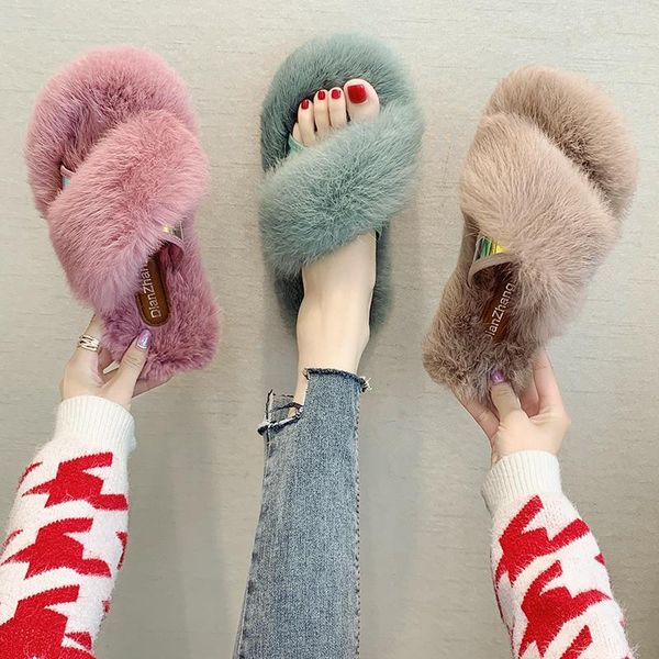 slippers winter women fur indoor slip on faux warm shoes non-slip home flats female slipper slides, Black
slippers winter women fur indoor slip on faux warm shoes non-slip home flats female slipper slides, Black