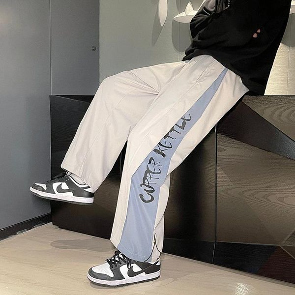 men's pants techwear 2021 fashion men casual stitching street dance loose drawstring wide-leg joggers cargo sweatpants, Black
men's pants techwear 2021 fashion men casual stitching street dance loose drawstring wide-leg joggers cargo sweatpants, Black