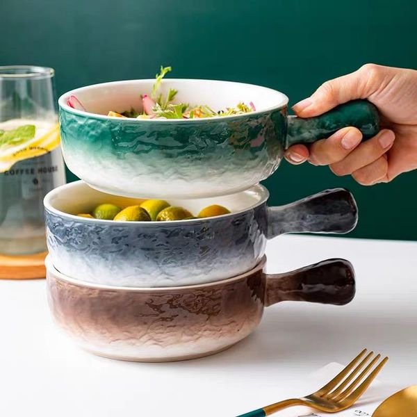 the milk pot ceramic stone grain soup noodle salad bowl with handle single simple home baking breakfast kitchen tableware bowls
the milk pot ceramic stone grain soup noodle salad bowl with handle single simple home baking breakfast kitchen tableware bowls