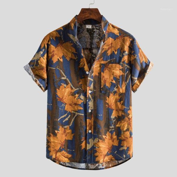 men's shirt short sleeve vertical collar printed hawaiian floral lining dress shirts, White;black
men's shirt short sleeve vertical collar printed hawaiian floral lining dress shirts, White;black