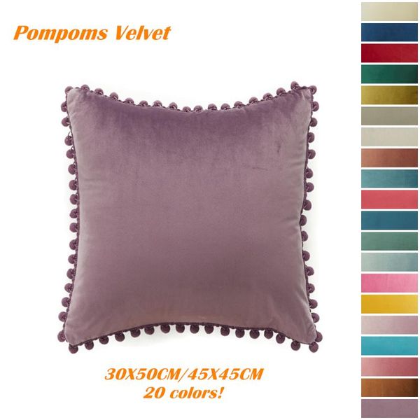 cushion/decorative pillow nordic dutch velvet pillowcase pompoms edges 20 colors ultra soft cushion cover sofa couch lumbar pillows home dec
cushion/decorative pillow nordic dutch velvet pillowcase pompoms edges 20 colors ultra soft cushion cover sofa couch lumbar pillows home dec