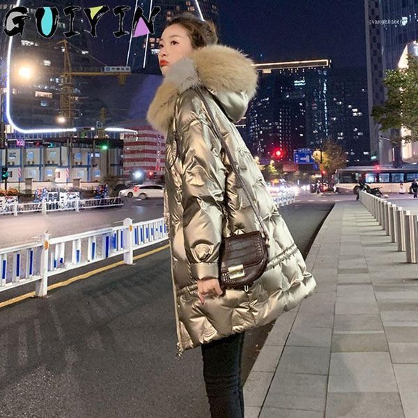 women's down & parkas long hooded golden shiny winter jacket women loose waterproof coats and jackets fashion warm for1, Black
women's down & parkas long hooded golden shiny winter jacket women loose waterproof coats and jackets fashion warm for1, Black