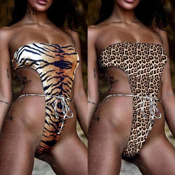 women's swimwear leopard print one piece swimsuit female thong bikini 2021 bandeau bandage bathing suit monokini women bathers beach, White;black 
women's swimwear leopard print one piece swimsuit female thong bikini 2021 bandeau bandage bathing suit monokini women bathers beach, White;black
