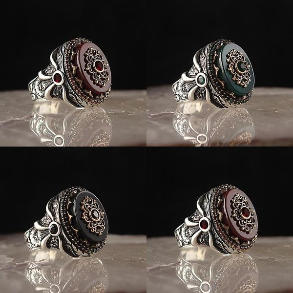 cluster rings 925 sterling silver for men handmade healing agate onyx stone vintage gift turkish jewelry accessory hand made, Golden;silver
cluster rings 925 sterling silver for men handmade healing agate onyx stone vintage gift turkish jewelry accessory hand made, Golden;silver