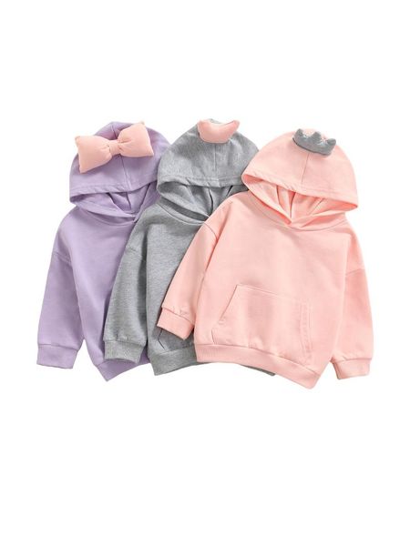 hoodies & sweatshirts little girls autumn hoodie, toddlers solid color bow/heart/crown decoration long sleeve hooded casual pocket clot, Black
hoodies & sweatshirts little girls autumn hoodie, toddlers solid color bow/heart/crown decoration long sleeve hooded casual pocket clot, Black