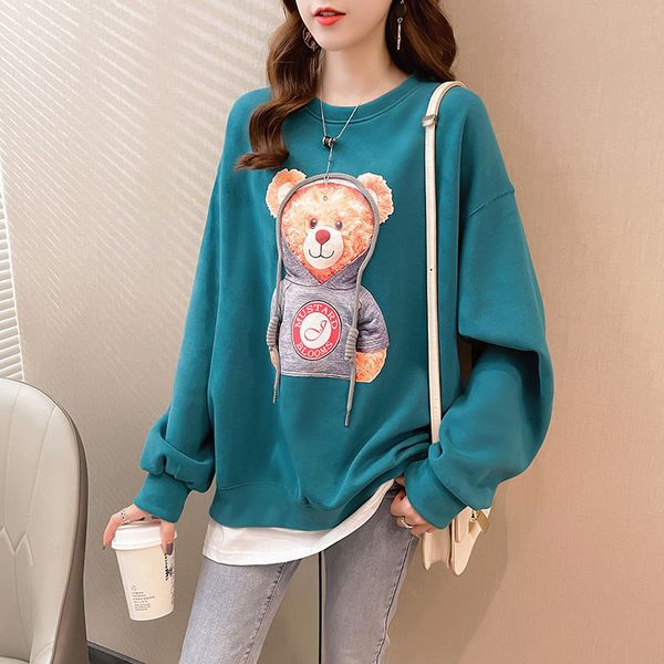 2021 o-neck women's pullover thin sportswear spring and autumn korean fashion fake two women's top, Black
2021 o-neck women's pullover thin sportswear spring and autumn korean fashion fake two women's top, Black