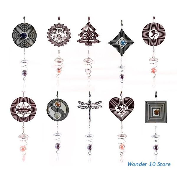 decorative objects & figurines hanging metal wind spinner 3d geometric chime crafts ornaments for indoor outdoor garden decor
decorative objects & figurines hanging metal wind spinner 3d geometric chime crafts ornaments for indoor outdoor garden decor