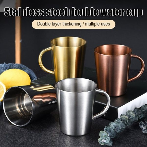 mugs stainless steel water mug double wall portable drink cup heat insulation for home coffee restaurant with handle
mugs stainless steel water mug double wall portable drink cup heat insulation for home coffee restaurant with handle