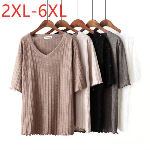 spring summer plus size basic for women large loose short sleeve v neck knit cotton t-shirt khaki black 3xl 4xl 5xl 6xl women's, White
spring summer plus size basic for women large loose short sleeve v neck knit cotton t-shirt khaki black 3xl 4xl 5xl 6xl women's, White