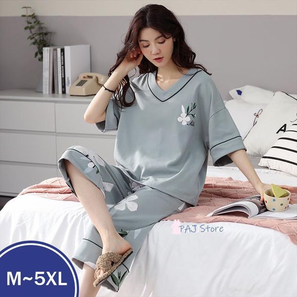 clothing big 5xl cotton pajamas womens sleepwears sets summer loungewear stretch home clothes casual half sleeve pijama breathable, Black;red
clothing big 5xl cotton pajamas womens sleepwears sets summer loungewear stretch home clothes casual half sleeve pijama breathable, Black;red