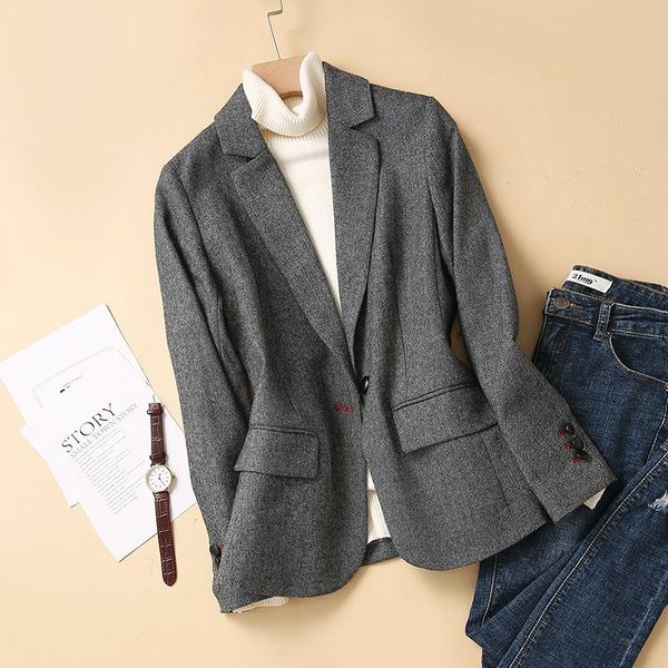 women wool blazer 80%wool 20%poly office lady single button two pocket jacket spring autumn coat female k261 women's suits & blazers, White;black
women wool blazer 80%wool 20%poly office lady single button two pocket jacket spring autumn coat female k261 women's suits & blazers, White;black