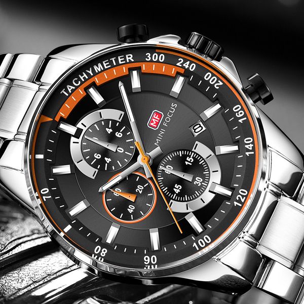 mens chronograph stainless steel strap military sport quartz wrist watches with luminous hands clock man relogio masculino, Slivery;brown
mens chronograph stainless steel strap military sport quartz wrist watches with luminous hands clock man relogio masculino, Slivery;brown