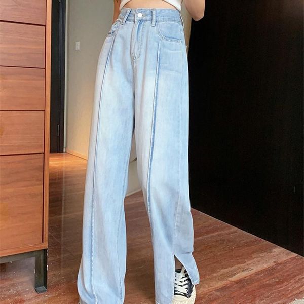 women's jeans 2021 summer arrival high-waisted thin-slit wide-leg soft blue women casual stylish
women's jeans 2021 summer arrival high-waisted thin-slit wide-leg soft blue women casual stylish