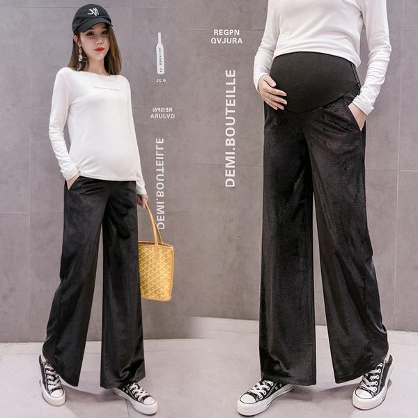 maternity bottoms spring and autumn pregnant woman plus size belly pants solid color floor-length wide leg straight pleuche trousers, White
maternity bottoms spring and autumn pregnant woman plus size belly pants solid color floor-length wide leg straight pleuche trousers, White