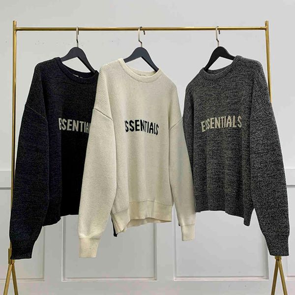 fear of god essentials fog multi thread knitted chest letter sweater men's women's loose fit in autumn and winter rcw4, Black
fear of god essentials fog multi thread knitted chest letter sweater men's women's loose fit in autumn and winter rcw4, Black