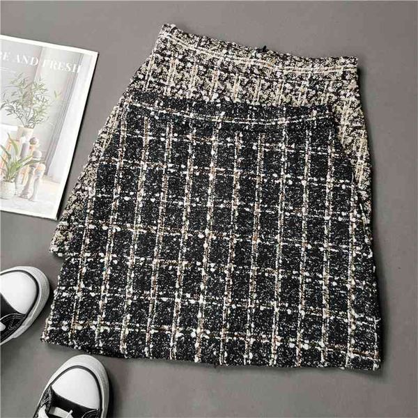 korean plaid skirt women sequins slim short skirts women autumn high waist vintage a-line woolen skirt female 210401, Black
korean plaid skirt women sequins slim short skirts women autumn high waist vintage a-line woolen skirt female 210401, Black