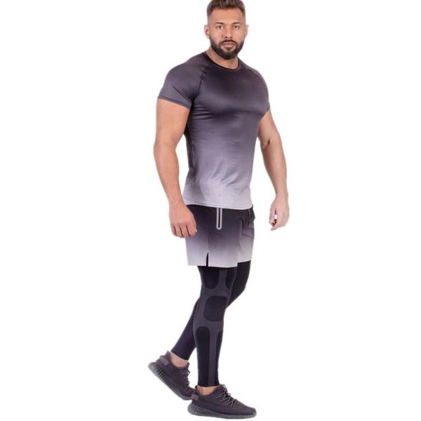 men's shorts 2021 summer wear gradient straight leisure sports trend running, White;black
men's shorts 2021 summer wear gradient straight leisure sports trend running, White;black