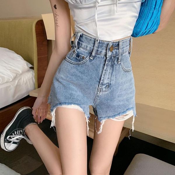 women's jeans high waist woman shorts summer tassel with holes wide leg short women harajuk blue black denim u147
women's jeans high waist woman shorts summer tassel with holes wide leg short women harajuk blue black denim u147
