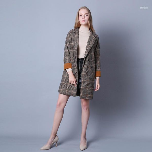 hodisytian 2021 winter women blazer plaid jacket notched long sleeve thicken blaser femme check outerwear double breasted coat1, White;black
hodisytian 2021 winter women blazer plaid jacket notched long sleeve thicken blaser femme check outerwear double breasted coat1, White;black