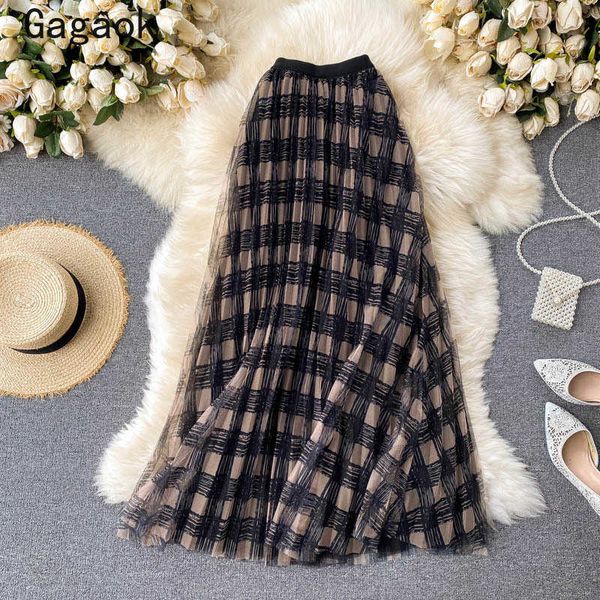 vintage elegant women skirt spring autumn empire a-line midi mess plaid clothes korean chic wild fashion skirts 210531, Black
vintage elegant women skirt spring autumn empire a-line midi mess plaid clothes korean chic wild fashion skirts 210531, Black
