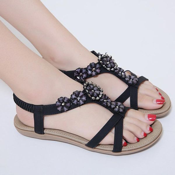 sandals women bohemian beach shoes women's comfortable flat ladies plus size 35-4 small flowers summer, Black
sandals women bohemian beach shoes women's comfortable flat ladies plus size 35-4 small flowers summer, Black