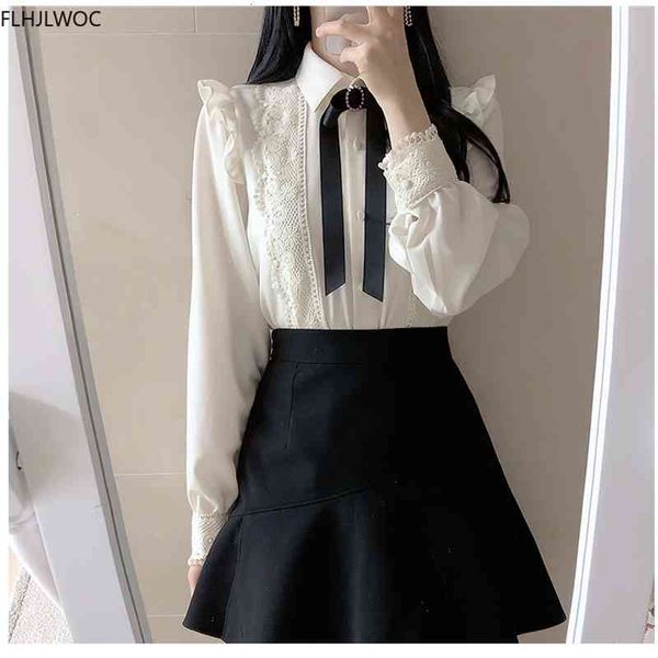 women's knits & tees ruffled autumn spring basic office lady work wear women single breasted button solid peter pan collar whi, White
women's knits & tees ruffled autumn spring basic office lady work wear women single breasted button solid peter pan collar whi, White